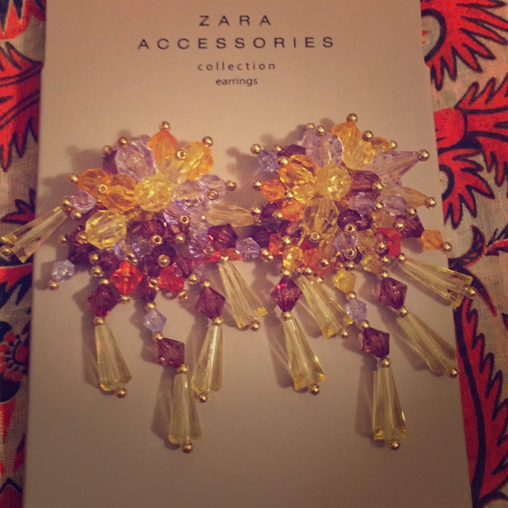 Statement Zara earrings beaded